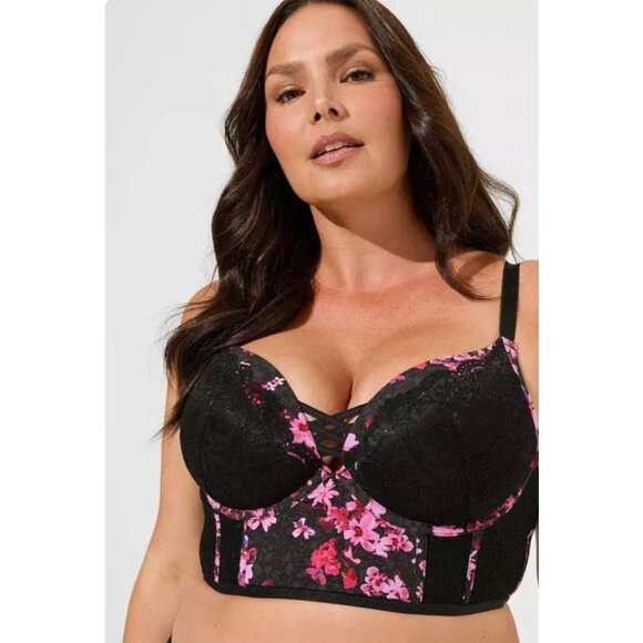 Torrid sexy curves XO Plunge Push-Up Bra corset like style size 42 DDD new witho - Picture 12 of 12